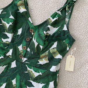Palm Tree Skater Dress